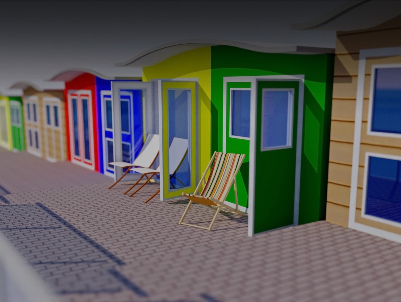 iForm modern wave roof composite beach huts_new