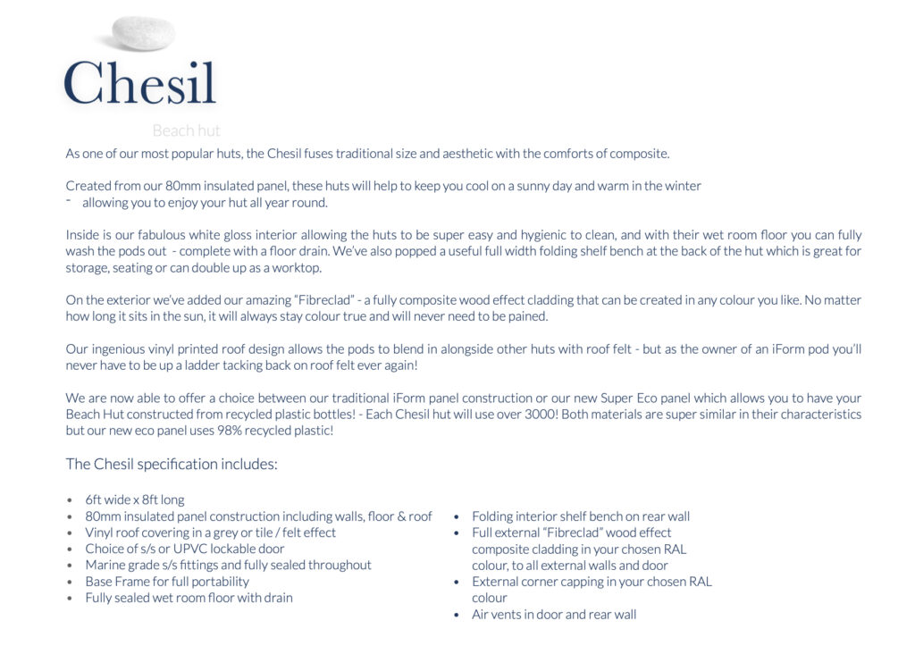 CHESIL iformuk beach huts RNLI huts poole